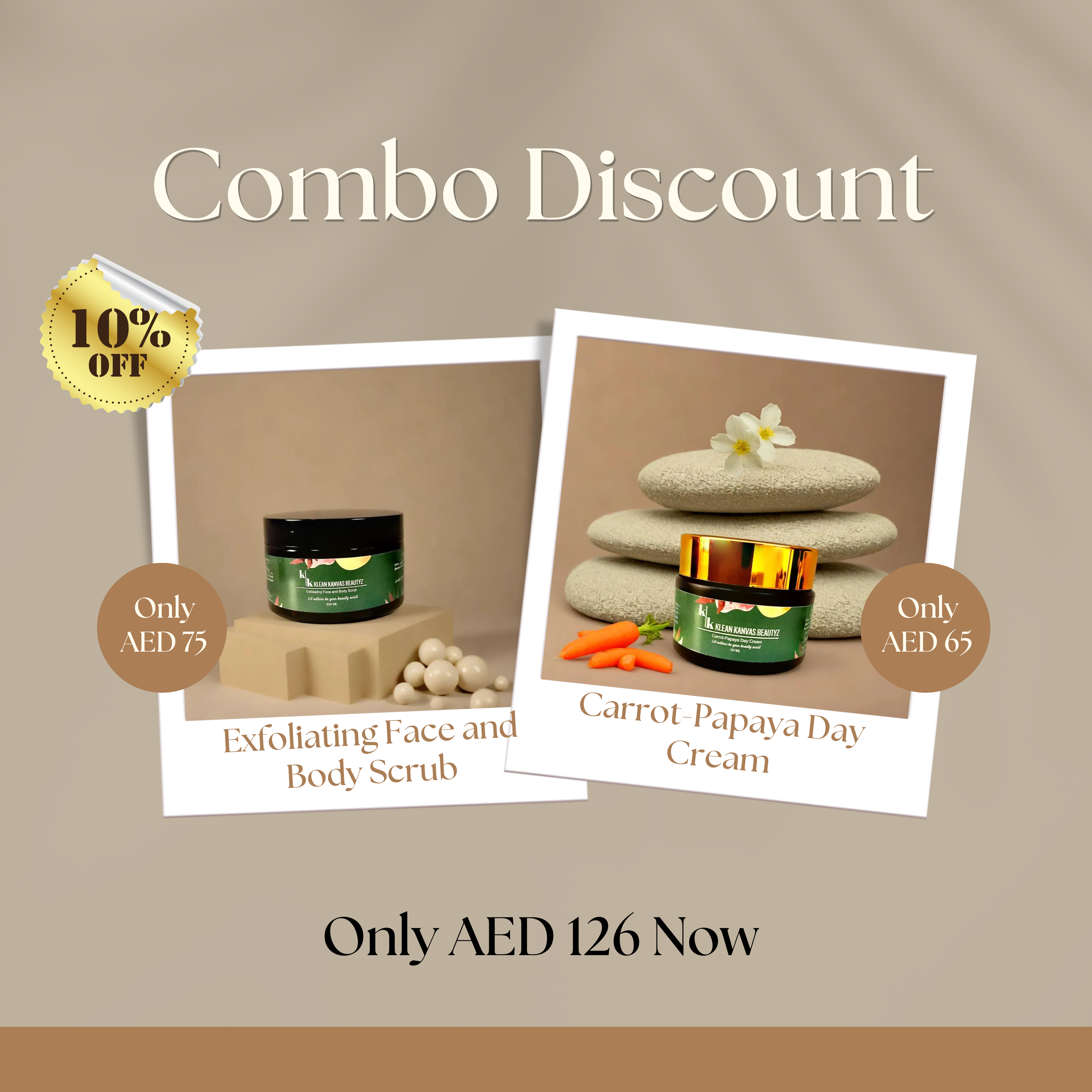 Exfoliating Face and Body Scrub + Carrot Papaya Day Cream