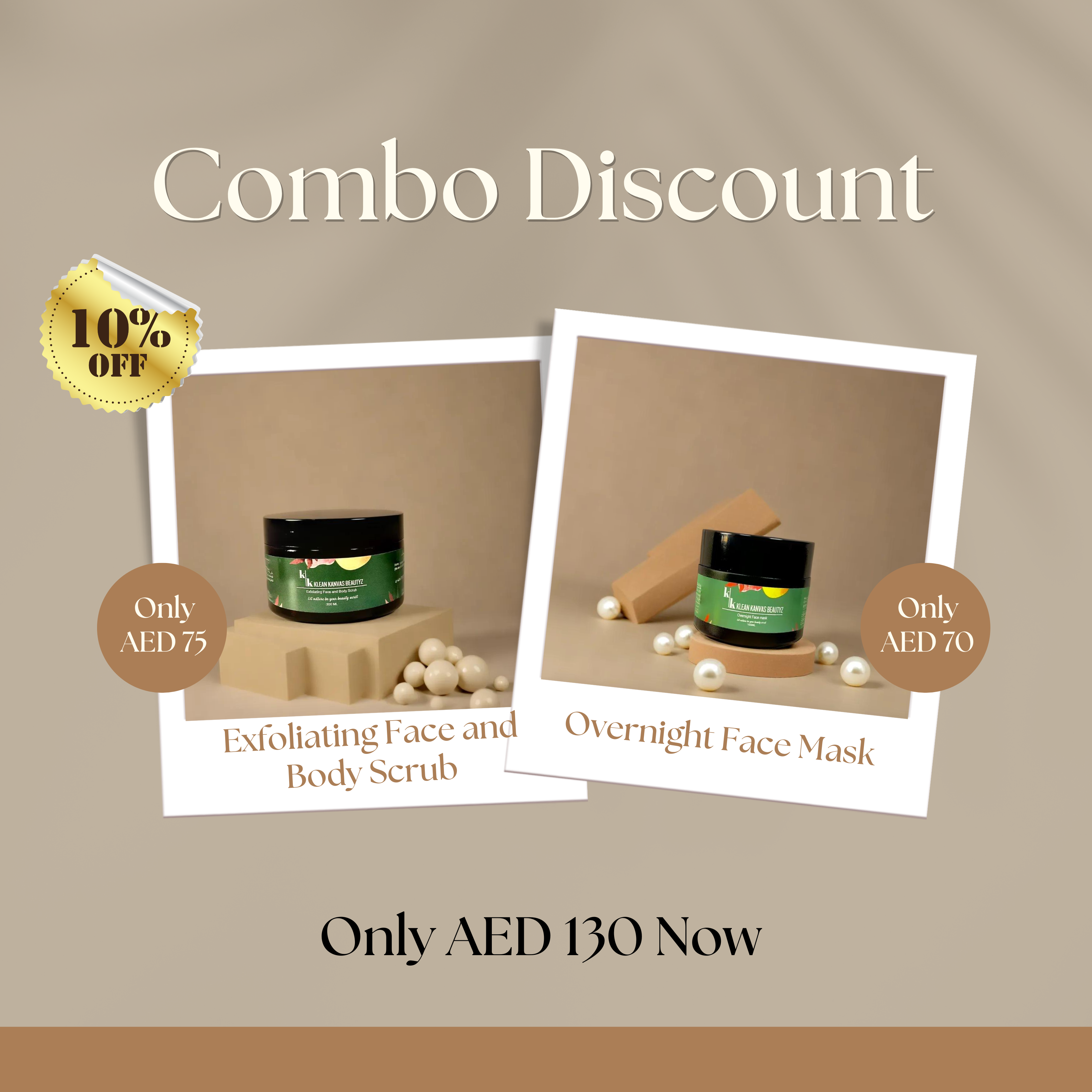 Exfoliating Face and Body Scrub + Overnight Face Mask