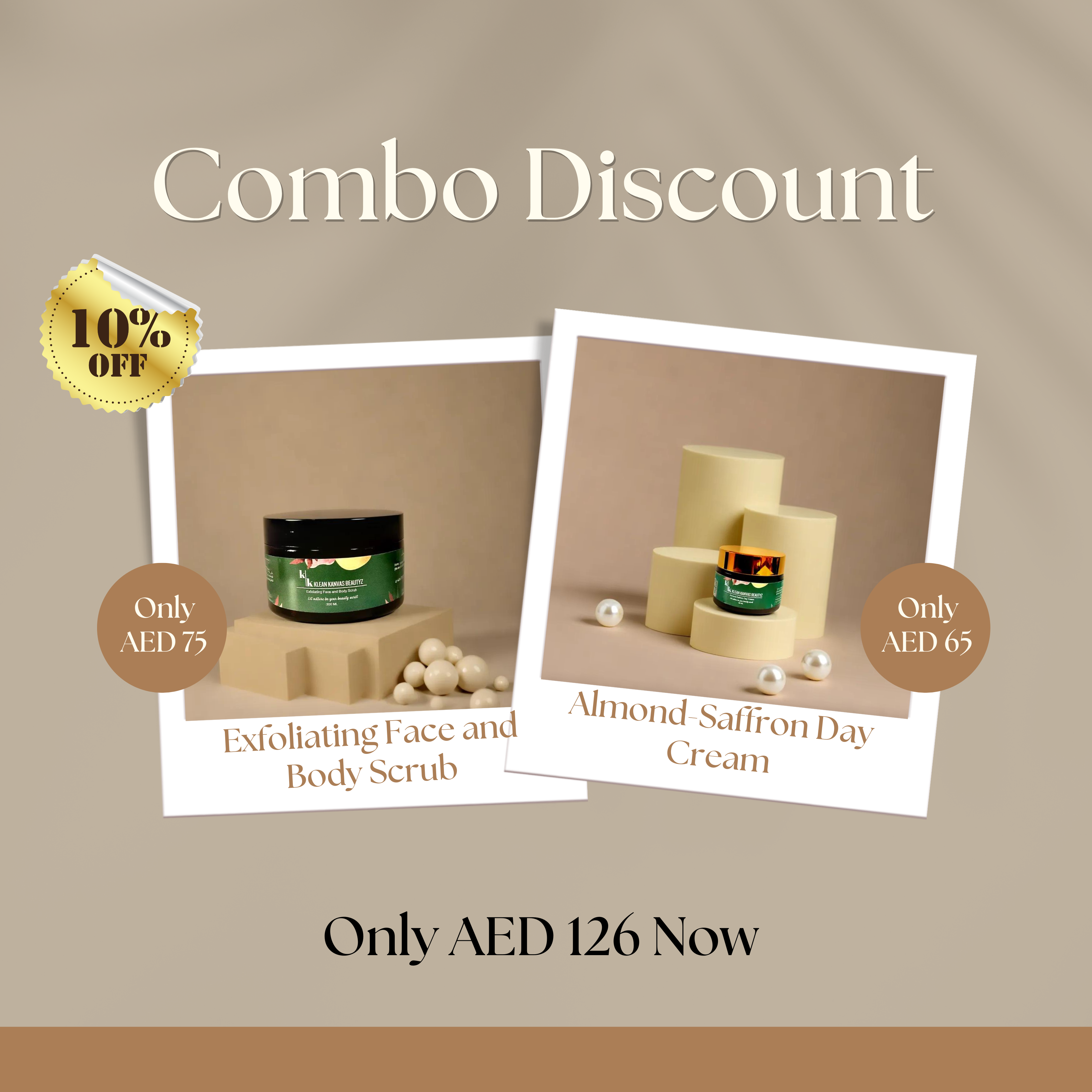 Exfoliating Body Scrub + Almond Saffron Day Cream