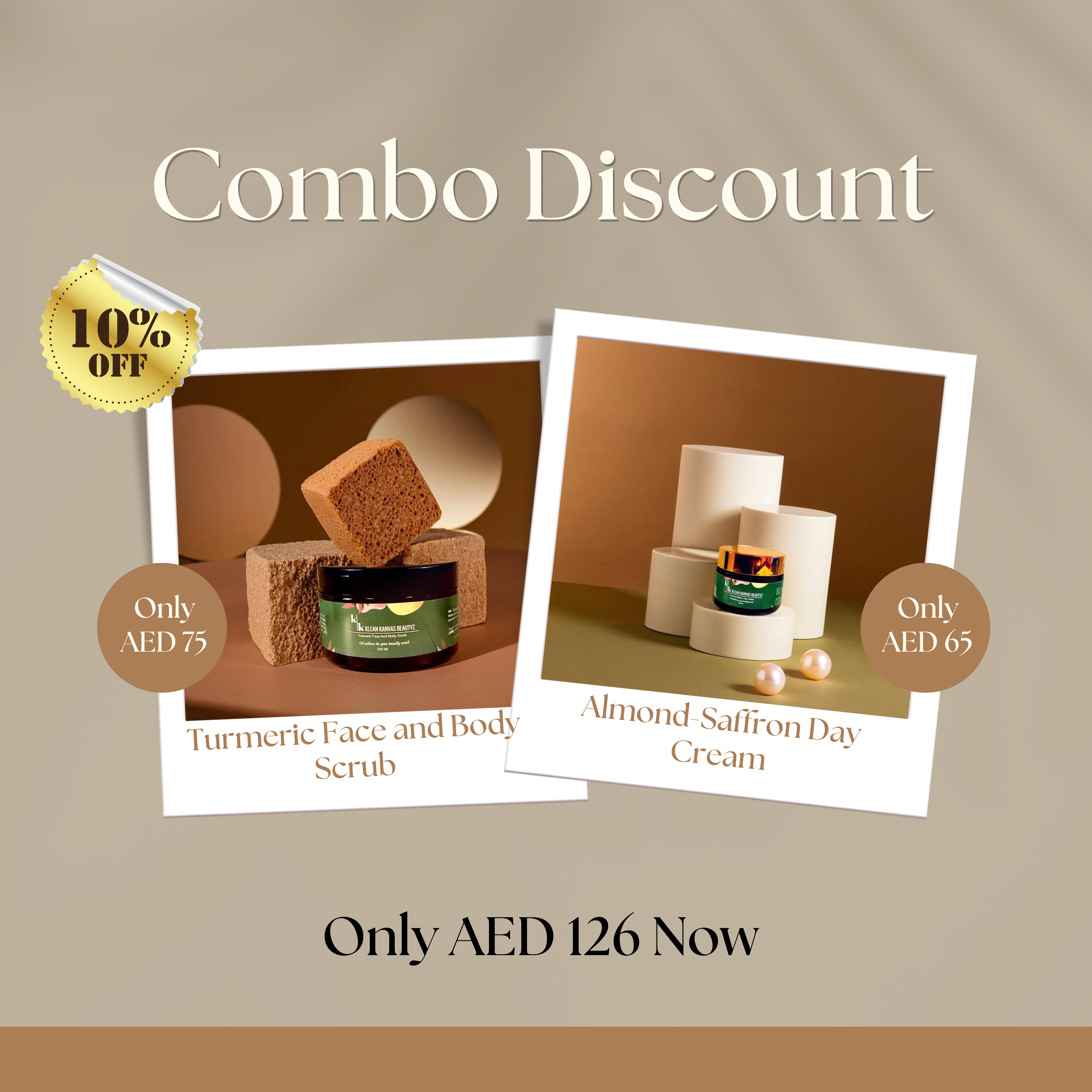 Turmeric Face and Body Scrub + Almond Saffron Day Cream