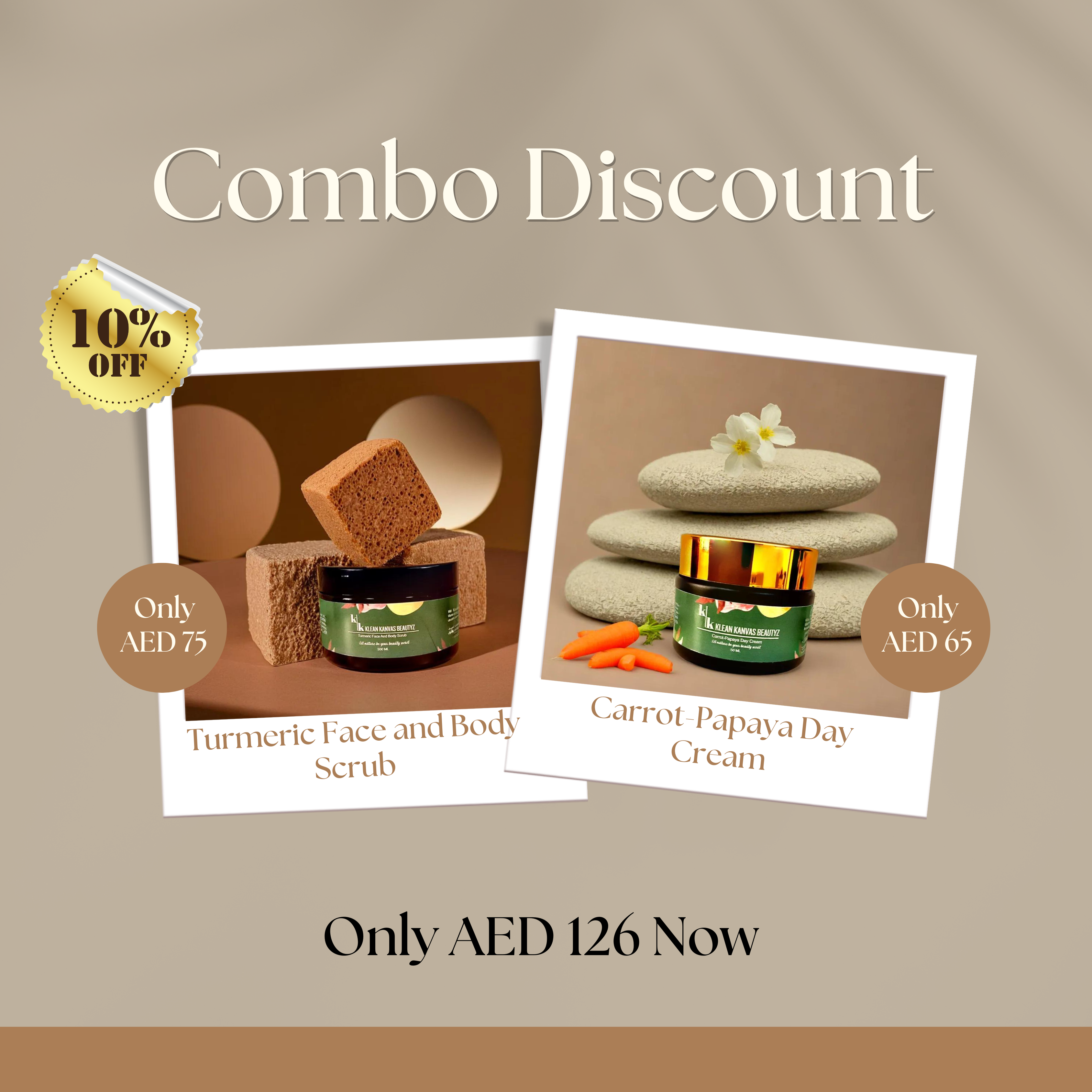 Turmeric Face and Body Scrub + Carrot-Papaya Day Cream