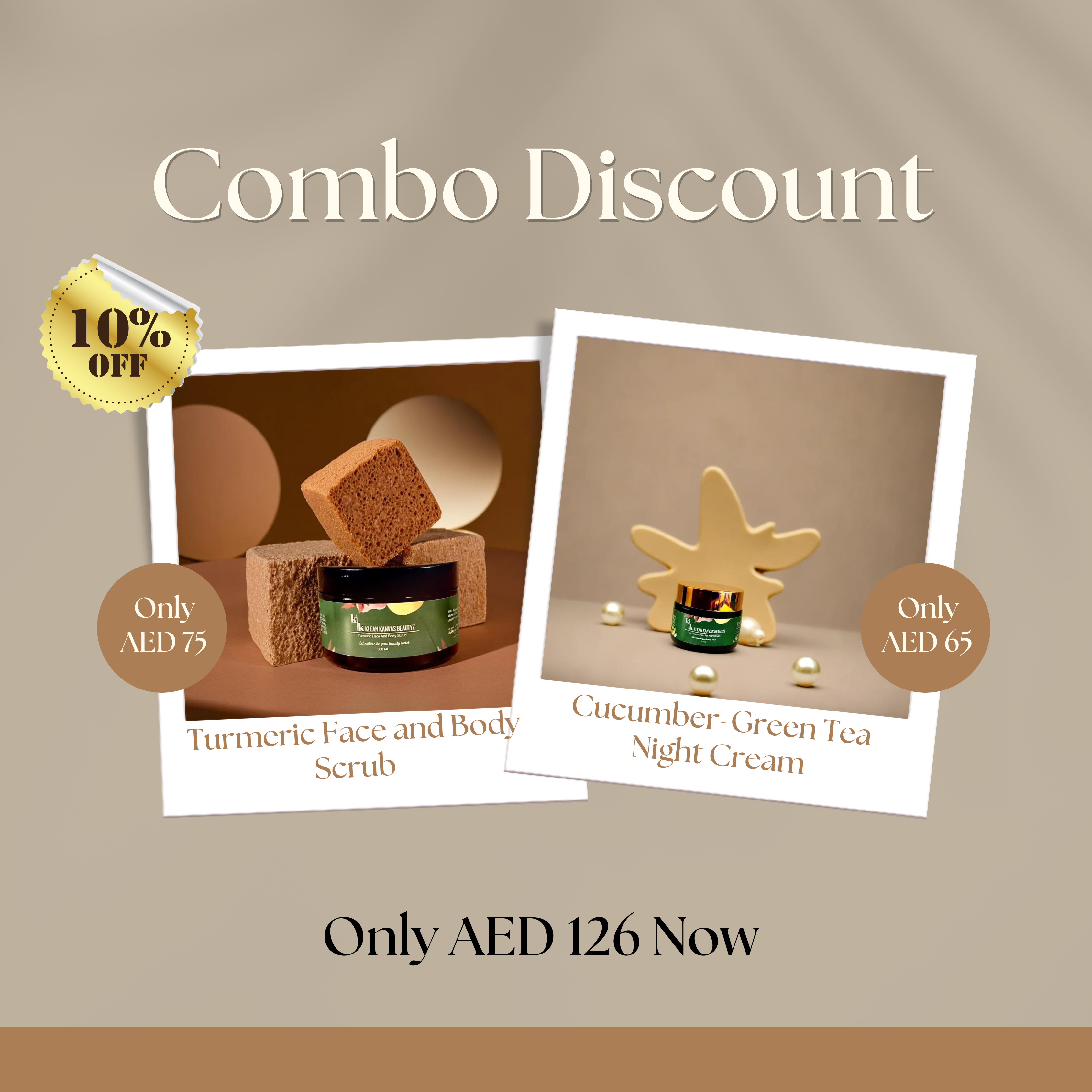 Turmeric Face and Body Scrub + Cucumber Green Tea Night Cream