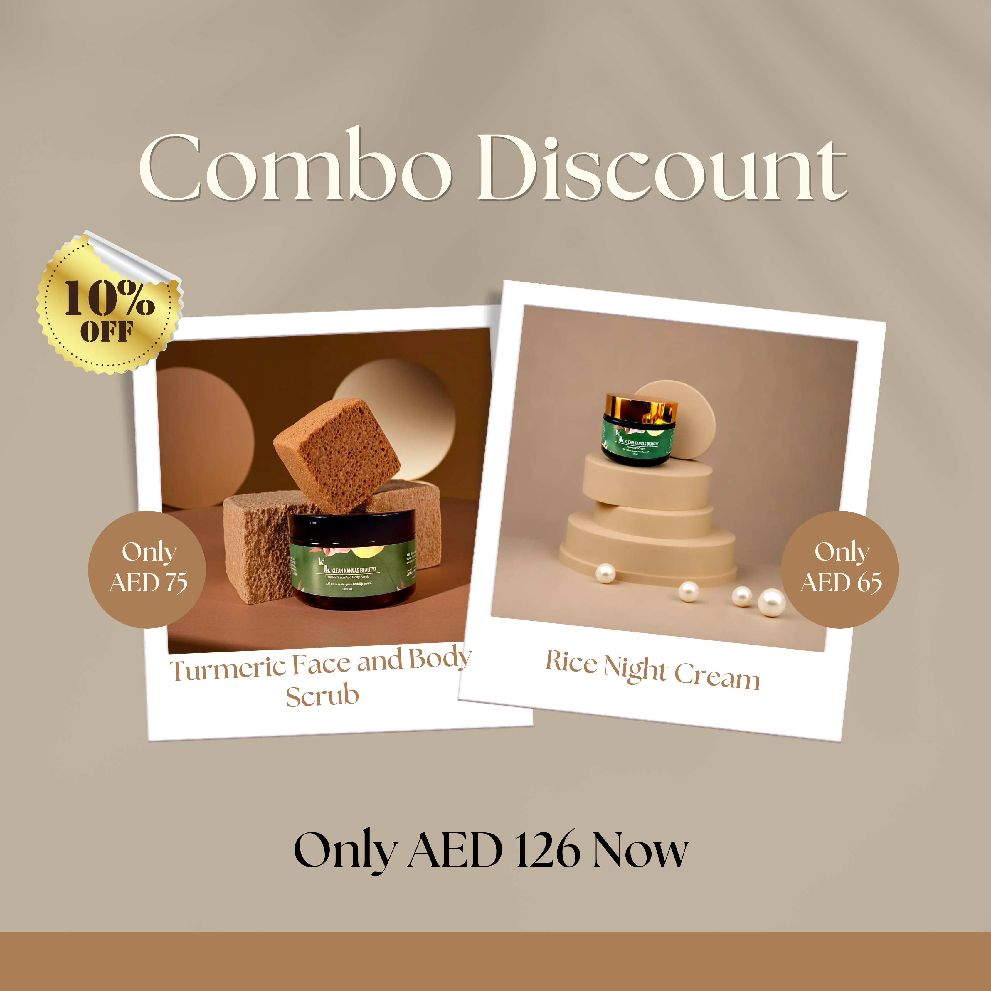 Turmeric Face and Body Scrub + Rice Night Cream